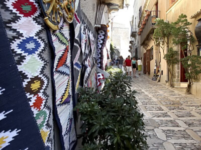 Stone-paved streets and narrow alleys Stone-paved streets and venule - Erice